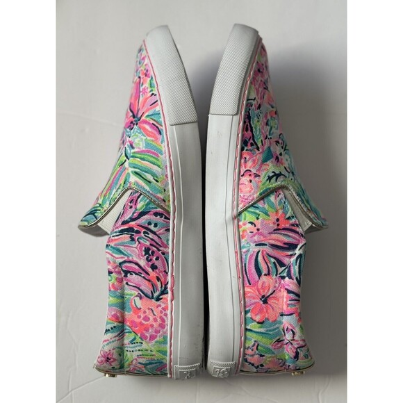 Lilly Pulitzer‎ Multicolor Slip On Canvas Sneakers Sz 9M - Picture 3 of 5